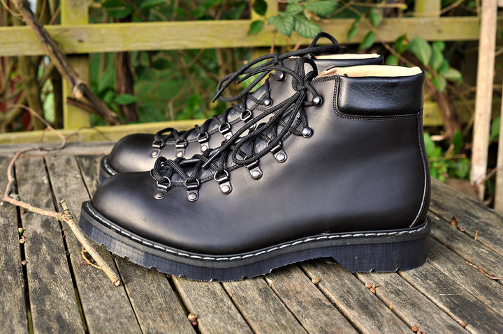 Solovair Hiker Boots Store Urban Hiker Mens Black Greasy